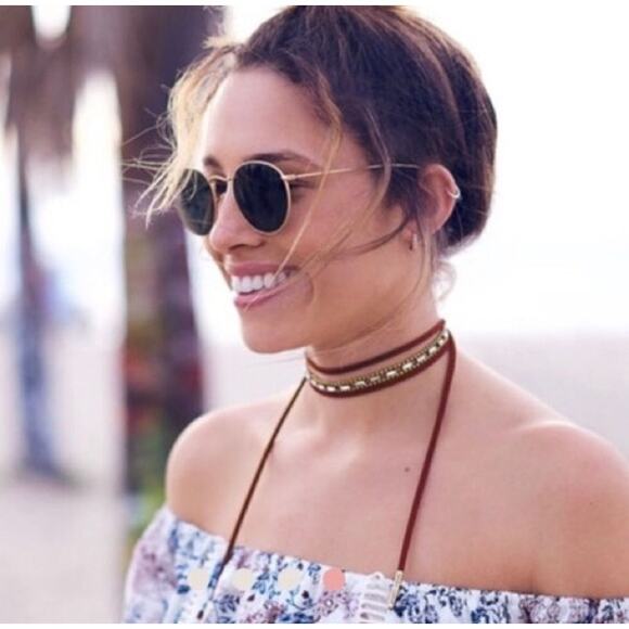 Jen Atkin x Chloe + Isabel Boho Suede & Baguette Headwrap Choker Bracelet - Picture 3 of 12